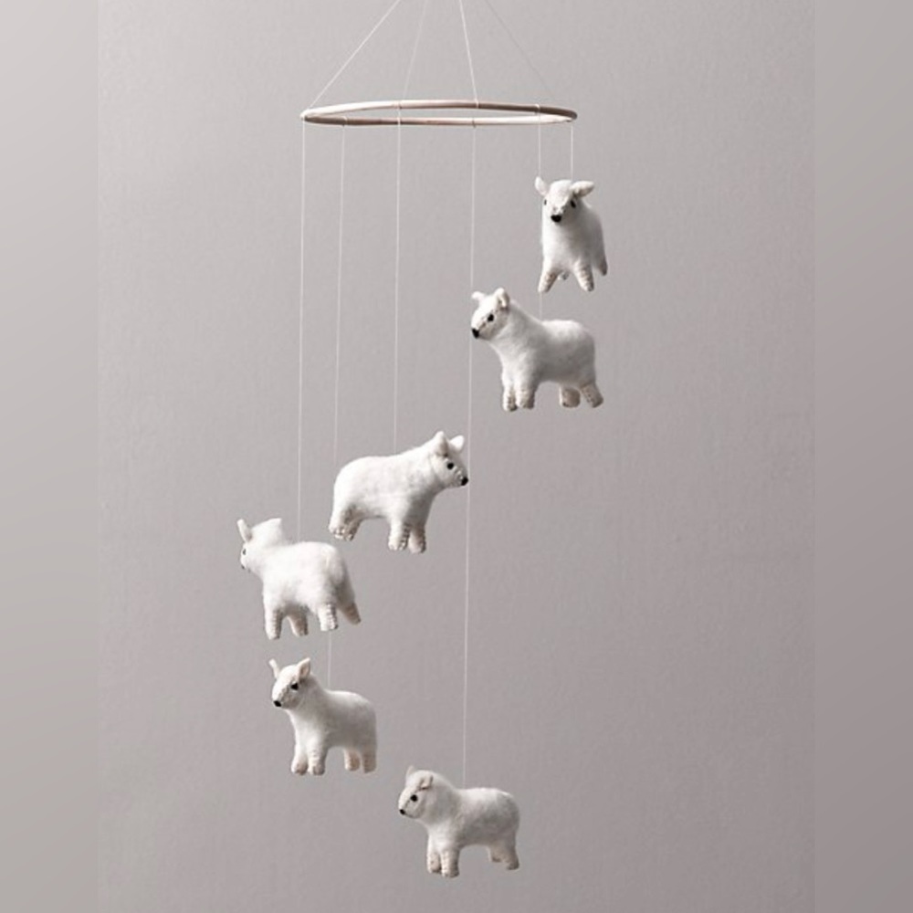 NWT RESTORATION HARDWARE felt sheet baby mobile